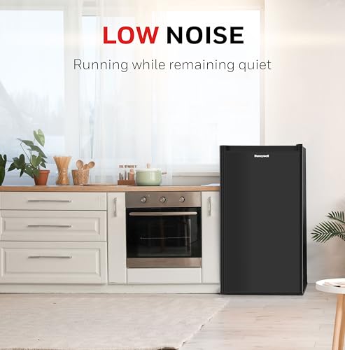 Honeywell ‎H3UFB Compact Upright Freezer, 3 Cubic Feet, Single Door Upright Freezer with Reversible Door, for Home, Dorms, Apartment, Office- Black