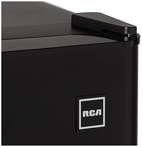 RCA B00Q477Z5Q- 2-Door - Compact Refrigerator/Freezer - Reversible Doors - Adjustable Thermostat - 3.2 Cu. Ft. - Black,