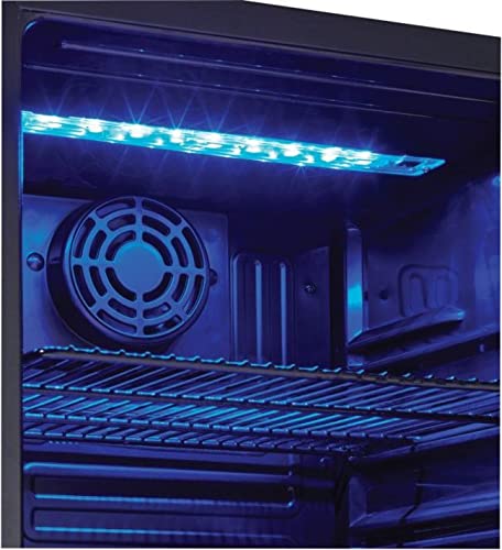 Danby DBC026A1BSSDB 95 Can Beverage Center, 2.6 Cu.Ft Refrigerator for Basement, Dining, Living Room, Drink Cooler Perfect for Beer, Pop, Water, Black/Stainless-Steel