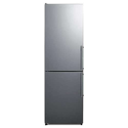Summit Appliance FFBF235PL 24" Wide Bottom Freezer Refrigerator, Energy Star, LED Lighting, Stainless Steel (LHD)