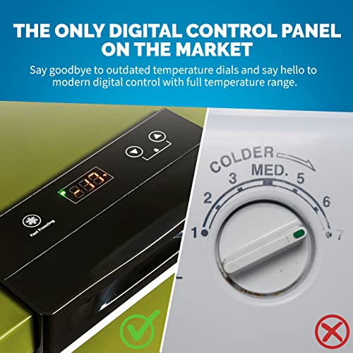 Newair NFT050GN00 5 Cu. Ft. Chest Freezer with Removable Basket, Quiet Deep Freezer, Digital Temperature Control, Top Open Door Alarm, Fast Freeze Mode, Mini Freezer, Garage Storage, Olive Green