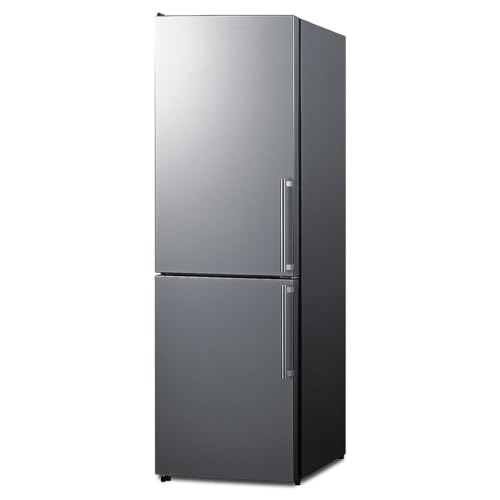 Summit Appliance FFBF235PL 24" Wide Bottom Freezer Refrigerator, Energy Star, LED Lighting, Stainless Steel (LHD)