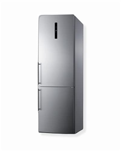 Summit Appliance FFBF249SS2 24" Wide Bottom Freezer Refrigerator 10 Cu.ft. of Storage Capacity, Stainless Steel Doors, No-frost Operation, Bottom Freezer, Eco Function