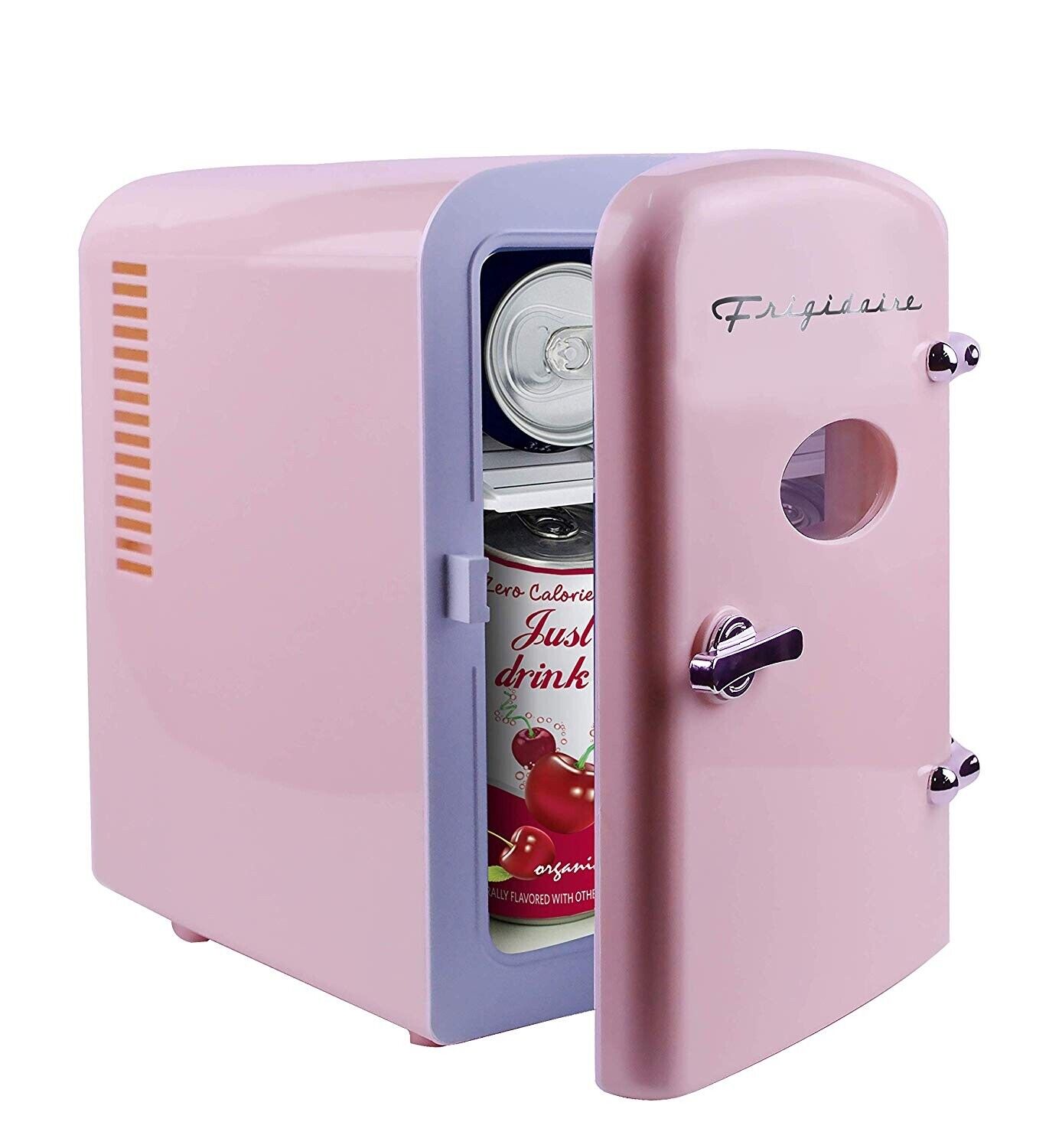 Frigidaire Retro Mini Compact Beverage Refrigerator Pink, 6 Can EFMIS129-PINK