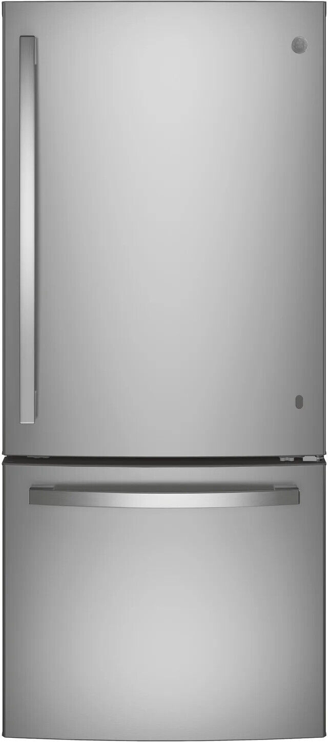 GE GBE21DYKFS 30" Freestanding Bottom Freezer Refrigerator NEW