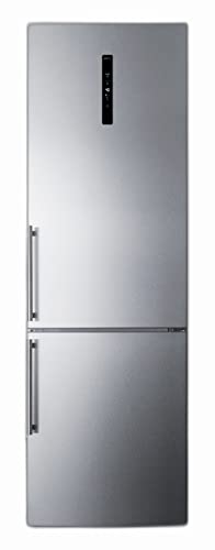 Summit Appliance FFBF249SS2 24" Wide Bottom Freezer Refrigerator 10 Cu.ft. of Storage Capacity, Stainless Steel Doors, No-frost Operation, Bottom Freezer, Eco Function