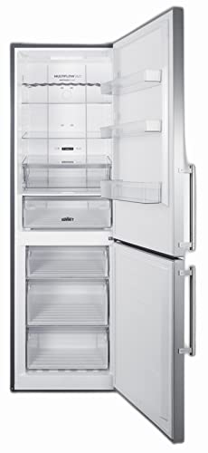 Summit Appliance FFBF249SS2 24" Wide Bottom Freezer Refrigerator 10 Cu.ft. of Storage Capacity, Stainless Steel Doors, No-frost Operation, Bottom Freezer, Eco Function