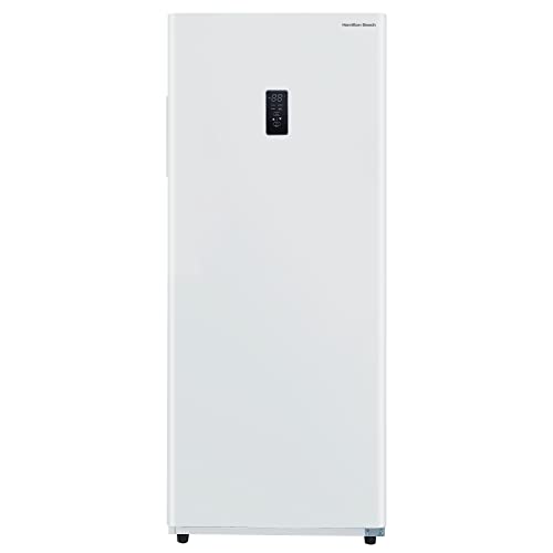 Hamilton Beach HZ4941 14 cu ft Upright CONVERTIBLE Fridge/Freezer-Frost Free-Reversible Door-Removable Glass Shelves-LED Interior Light, White