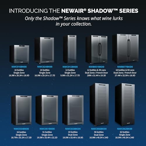 NewAir ‎NWB077BKD0 27" Wine and Beverage Refrigerator, 18 Bottle and 59 Can Dual Zone Drink Cooler, Beverage and Wine Cooler Refrigerator with Double-Layer Tempered Glass Door