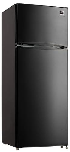 RCA RFR741-BLACK Apartment Size Top Freezer Fridge, 7.5 cu ft