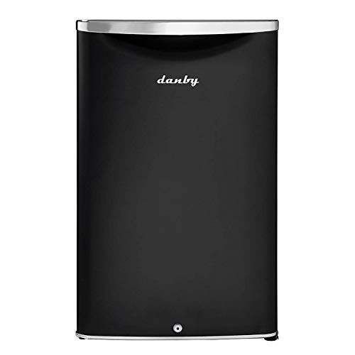 Danby DAR044A6MDB 4.4 Cu.Ft. Mini Fridge, Compact Refrigerator For Bedroom, Living Room, Bar, Dorm, Kitchen, Office, E-Star In Black With Lock