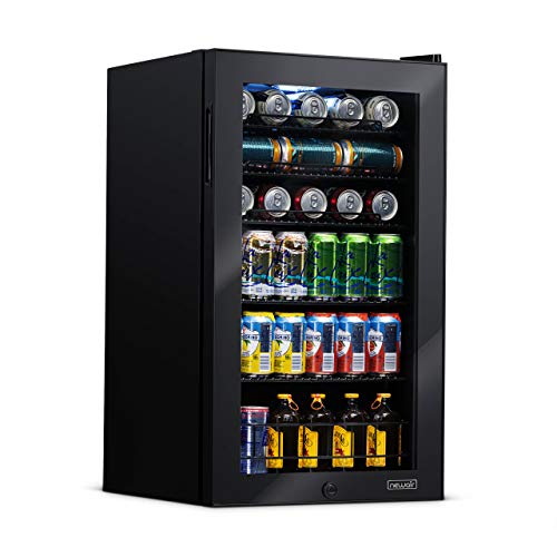 NewAir AB-1200B Beverage Refrigerator Cooler | 126 Cans Free Standing with Right Hinge Glass Door Beverage Cooler | Mini Fridge Beverage Organizer For Beer, Wine, Soda, And Cooler Drinks