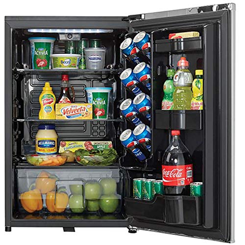 Danby DAR044A6DDB Contemporary Classic 4.4 Cu.Ft. Mini Fridge, Compact Refrigerator for Bedroom, Living Room, Bar, Dorm, Kitchen, Office, E-Star in Silver, 3 Sq Ft