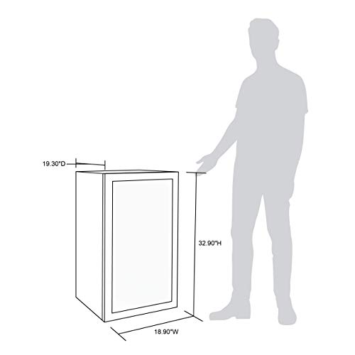 NewAir ‎AB-1200 Beverage Refrigerator Cooler | 126 Cans Free Standing with Right Hinge Glass Door | Mini Fridge Beverage Organizer Perfect For Beer, Wine, Soda, And Cooler Drinks