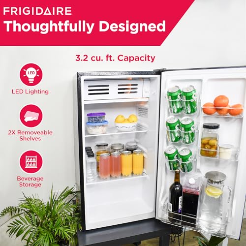 FRIGIDAIRE EFR331-BLACK 3.2 Cu ft Eraser Board Mini Compact Dorm Fridge (Black)