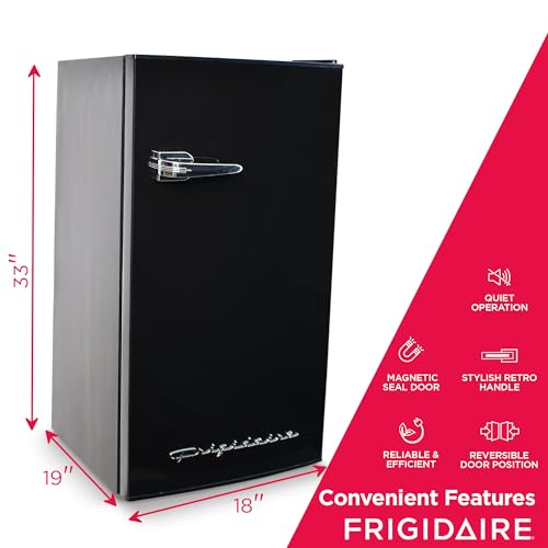 FRIGIDAIRE EFR331-BLACK 3.2 Cu ft Eraser Board Mini Compact Dorm Fridge (Black)