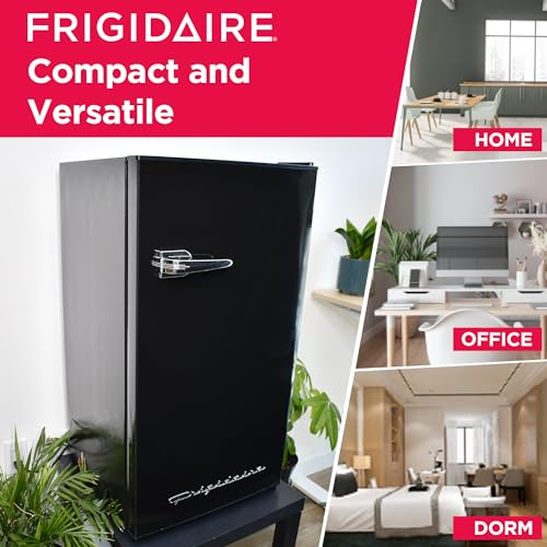 FRIGIDAIRE EFR331-BLACK 3.2 Cu ft Eraser Board Mini Compact Dorm Fridge (Black)