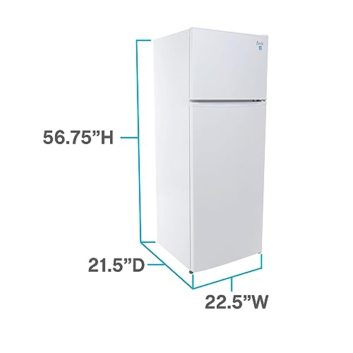 Avanti RA75V0W Freestanding Slim Apartment Top Freezer Refrigerator 7.4 cu ft White