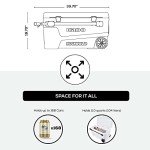 Igloo MaxCold Glide Coolers 110 QT, Insulated Portable Rolling Cooler with Soft Ride Wheels, 168 Can Capacity, Leak-Proof, 5-day Ice Retention