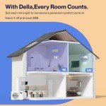 DELLA ‎18K+D912 18K BTU ODU 2 Dual Zone 9000 12000 BTU Mini Split Air Conditioner Work with Alexa,19 SEER2 208-230V Cools Up to 950 Sq.Ft Wifi Multi Zone Pre-Charged Heat Pump with 16ft Installation Kits