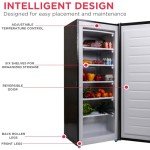Frigidaire EFRF696-AMZ Upright Freezer 6.5 cu ft Stainless Platinum Design Series,Silver