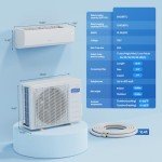 ROVSUN G46000565 9000BTU Wifi Enabled Mini Split Air Conditioner & Heater, 19 SEER 115V Energy Saving Inverter Ductless Wall AC Unit with Pre-Charged Condenser, Heat Pump & Installation Kit