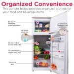 FRIGIDAIRE EFR756-CREAM Retro Refrigerator, 2 Door, 7.5 cu ft