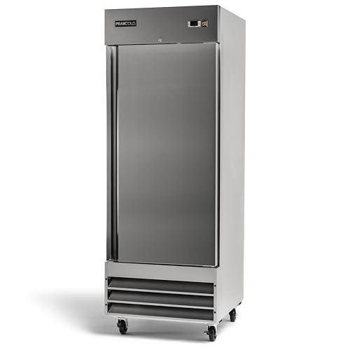 PEAKCOLD IM23R Single Door REFRIGERATOR; Commercial Reach In Stainless Steel, White Interior; 23 Cubic Ft, 29" Wide