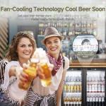 BODEGACOOLER Back Bar Cooler With 2 Glass Doors,Under Counter Back Bar Refrigerator 7.4Cu.Ft,Back Bar Fridge with LED Lighting for Display Beverage,Commercial Bar Cooler for Beer,Soda Drinks,Wine