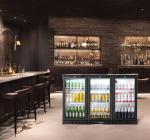 BODEGACOOLER ‎LG-330HA Back Bar Cooler With 3 Glass Doors,Counter Height Beverage Refrigerator,11.4Cu.Ft Commercial Display Bar Fridge with LED Lighting,21 inch Beverage Cooler for Beer,Soda Drinks,Wine