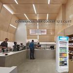 BODEGACOOLER ‎SS-P360WD-WT Commercial Merchandiser Refrigerator Beverage Display Refrigerator,12.5 Cu.Ft Display Refrigerator,LED Light Drink Bar Cooler with Adjustable Shelves,Glass Door Beverage Cooler,White