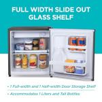 BLACK+DECKER BCRK17B Compact Refrigerator Energy Star Single Door Mini Fridge with Freezer, 1.7 Cubic Feet, Black