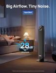 Dreo DR-HTF007 Tower Fan for Bedroom, 25ft/s Velocity Quiet Floor Fan, 90° Oscillating Fans for Indoors with 4 Speeds, 4 Modes, 8H Timer, Standing Fans, Bladeless Fan, Black, Nomad One