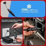 Koolatron Electric Portable Cooler Plug in 12V Car Cooler/Warmer, 18 qt (17 L), No Ice Thermo Electric Portable Fridge for Camping, Travel Road Trips Trucking with 12 Volt DC Power Cord, Gray/White.