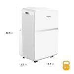 Whirlpool WHAP131BWC 8,000 BTU Portable Air Conditioner for Home with Dehumidifier, A/C Portable Air Conditioner for Apartment and Bedroom, 115V, AC for Small Rooms up to 350 Square Feet with Remote in White