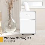 Whirlpool WHAP131BWC 8,000 BTU Portable Air Conditioner for Home with Dehumidifier, A/C Portable Air Conditioner for Apartment and Bedroom, 115V, AC for Small Rooms up to 350 Square Feet with Remote in White