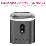 Frigidaire EFIC103AMZ-SSBLACK-SC SELF CLEANING AMZ-SSBLACK-SC EFIC103 Maker Machine Heavy Duty, 26lb Ice per Day, Stainless Steel, Black Stainless