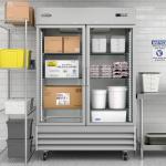 KoolMore RIF-2D-GD Commercial Upright, Freezer Double Door, Stainless Steel