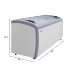 KoolMore MCF-16C Commercial Ice Cream Freezer Display Case, 16 Cu. Ft, White
