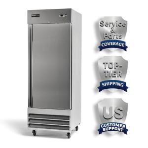 PEAKCOLD IM23R Single Door REFRIGERATOR; Commercial Reach In Stainless Steel, White Interior; 23 Cubic Ft, 29" Wide