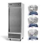 PEAKCOLD IM23R Single Door REFRIGERATOR; Commercial Reach In Stainless Steel, White Interior; 23 Cubic Ft, 29" Wide