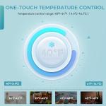 EUHOMY ‎BR-55H 55 Can Beverage Refrigerator cooler-Mini Fridge Glass Door for Beer Drinks Wines, Freestanding Beverage Fridge with Adjustable Shelves Blue LED for Home/Office/Dorm/Bar (1.3cu.ft)