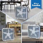 Lasko FF305 Air Flex 2-in-1 20-inch Box Fan and Air Purifier in One with MERV10 Air Purifying Filter for Cleaner Air and a Cooling Breeze