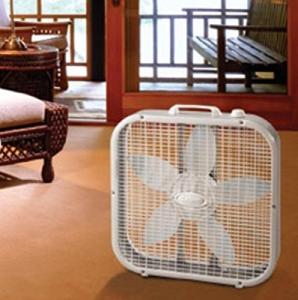 Lasko 3733 Air Circulating 20" Box Fan, WHITE