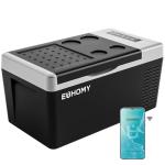 EUHOMY 12 Volt Refrigerator, 19QT(18L) Compressor Electric Cooler, Car Fridge -4℉~68℉, Portable Refrigerator 12/24V DC 110-240V AC, Portable Freezer for Camping, Travel, Boat