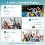 EUHOMY 12 Volt Refrigerator, 19QT(18L) Compressor Electric Cooler, Car Fridge -4℉~68℉, Portable Refrigerator 12/24V DC 110-240V AC, Portable Freezer for Camping, Travel, Boat