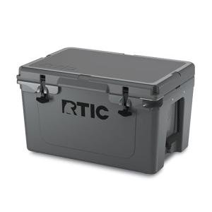 RTIC 45 QT Ultra-Tough Cooler Hard Insulated Portable Ice Chest Box for Beach, Drink, Beverage, Camping, Picnic, Fishing, Boat, Barbecue, Dark Grey