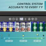 EUHOMY ‎BRU-04 24 Inch Beverage Refrigerator, 180 Can Built-in or Freestanding Beverage Cooler, Under Counter Beer Fridge with Glass Door for Soda, Water, Wine - For Kitchen, Bar or Office.