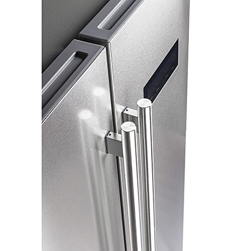 Forno Salerno 33" ‎FFRBI1805-33SB Stainless Steel Side-by-Side Fridge with LED Display 15.6 cu ft