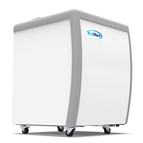 Koolmore KM-ICD-26SD 26 inch Commercial Ice Cream Dipping Cabinet Display Case, 4 Large Displayed Tubs, 2 Storing Tube, Sliding Glass Door, Rolling Wheels and Lockable Breaks [5.7 Cu. Ft.] White